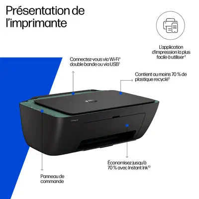 HP DeskJet 2923 Sans fil All-in-One Couleur Imprimante - Multifonctions Jet d'encre - visuel 3