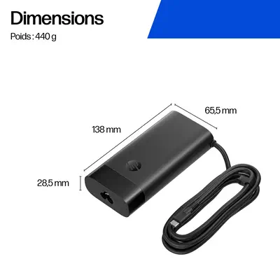 USB-C 140W LAPTOP CHARGER EURO - HP - Station d'accueil pour portable - visuel 3