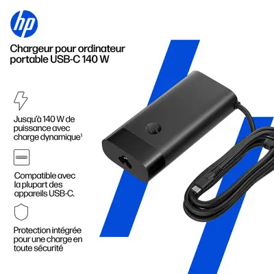 USB-C 140W LAPTOP CHARGER EURO - HP - Station d'accueil pour portable - visuel 4
