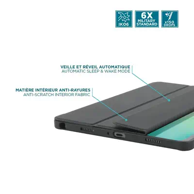Mobilis 060021 étui pour tablette 27,9 cm (11") Folio porte carte Noir, Transparent - Etui et Housse - visuel 6