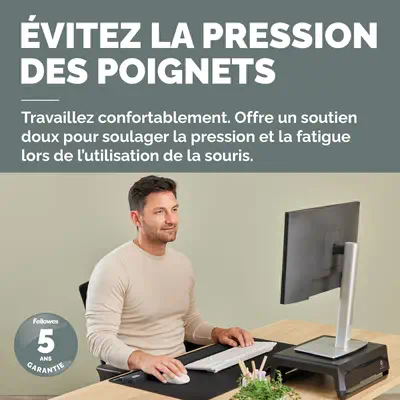 Fellowes Breyta repose-poignet Silicone Noir - Tapis - visuel 2
