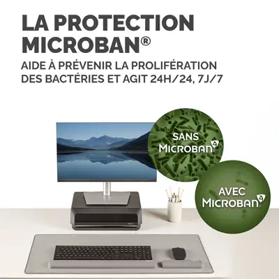 Fellowes Breyta repose-poignet Silicone Gris - Tapis - visuel 3