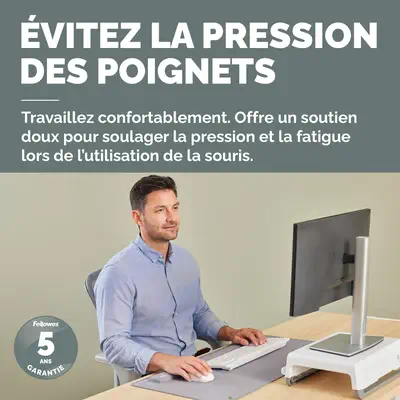 Fellowes Breyta repose-poignet Silicone Gris - Tapis - visuel 2