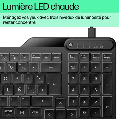 HP STORE 3PL clavier Maison USB Noir - Clavier - visuel 8