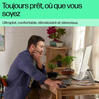 HP STORE 3PL clavier Maison USB Noir - Clavier - visuel 10