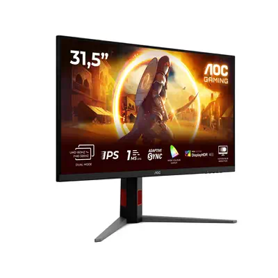 AOC G4 U32G4U écran plat de PC 80 cm (31.5") 3840 x 2160 pixels 4K Ultra HD Noir, Rouge - Ecran Ordinateur - visuel 2