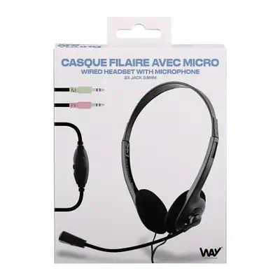 T'nB Way Casque Avec fil Ecouteurs Bureau/Centre d'appels Noir - T'NB - Casque Micro - visuel 5