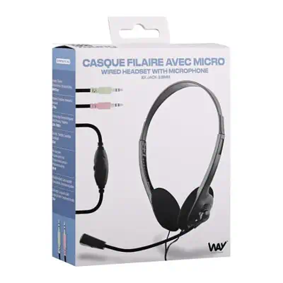 T'nB Way Casque Avec fil Ecouteurs Bureau/Centre d'appels Noir - T'NB - Casque Micro - visuel 4