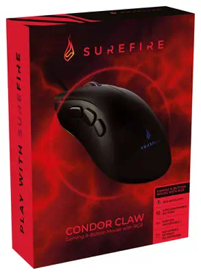 SureFire Condor Claw souris Gaming Droitier USB Type-A Optique 6400 DPI - Pack Clavier, souris - visuel 1