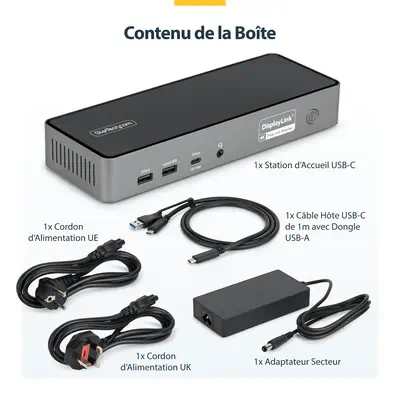 Station d'Accueil USB-C Triple Écran, Station de Recharge pour Ordinateur Portable 140 W pour MacBoo - StarTech - Station d'accueil pour portable - visuel 8