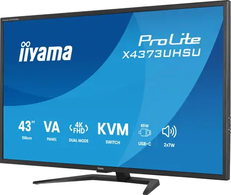 iiyama ProLite X4373UHSU-B2 écran plat de PC 109,2 cm (43") 3840 x 2160 pixels 4K Ultra HD LED Noir - Ecran Ordinateur - visuel 4
