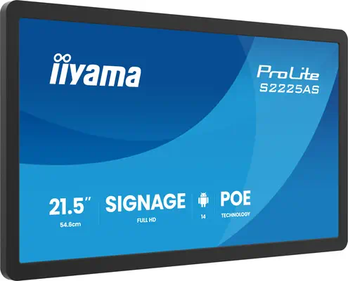 iiyama ProLite S2225AS-B1P Écran plat de signalisation numérique 54,6 cm (21.5") LCD Wifi 500 cd/m²  - Ecran Ordinateur - visuel 3