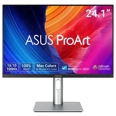 ASUS ProArt PA248QFV écran plat de PC 61,2 cm (24.1") 1920 x 1200 pixels WUXGA LCD Argent - Asus - Ecran Ordinateur - visuel 1