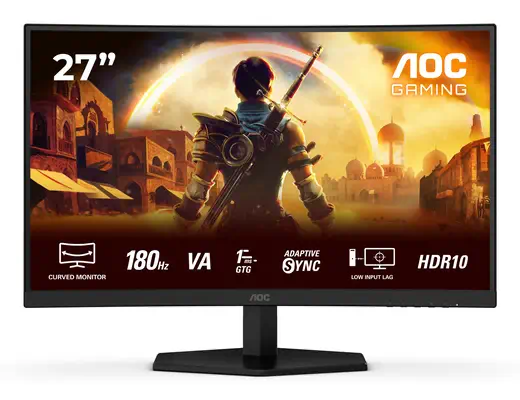 AOC G4 C27G42E écran plat de PC 68,6 cm (27") 1920 x 1080 pixels Full HD LED Noir, Rouge - Ecran Ordinateur - visuel 1