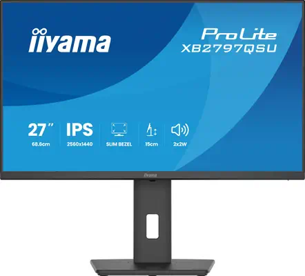 iiyama ProLite XB2797QSU-B1 écran plat de PC 68,6 cm (27") 2560 x 1440 pixels Quad HD LED Noir - Ecran Ordinateur - visuel 1