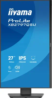 iiyama ProLite XB2797QSU-B1 écran plat de PC 68,6 cm (27") 2560 x 1440 pixels Quad HD LED Noir - Ecran Ordinateur - visuel 2
