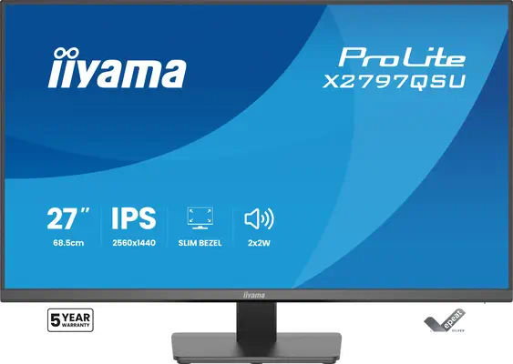 iiyama ProLite X2797QSU-B1 écran plat de PC 68,6 cm (27") 2560 x 1440 pixels Quad HD LED Noir - Ecran Ordinateur - visuel 2
