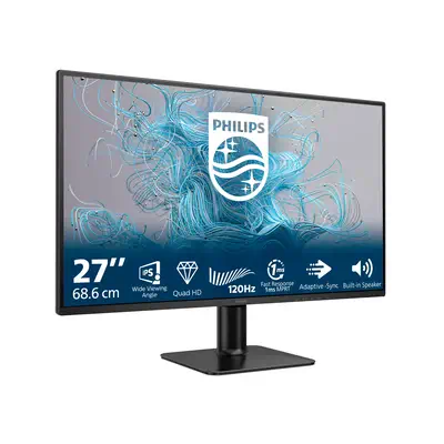 Philips 2000 series 27E2N2500/00 écran plat de PC 68,6 cm (27") 2560 x 1440 pixels Quad HD LCD Noir - Ecran Ordinateur - visuel 2