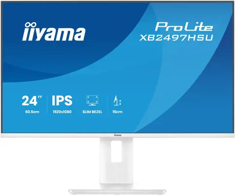iiyama ProLite XB2497HSU-W1 écran plat de PC 60,5 cm (23.8") 1920 x 1080 pixels Full HD LED Blanc - Ecran Ordinateur - visuel 1