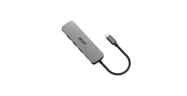 Acer 5in1 Type C Dongle Avec fil USB 3.2 Gen 1 (3.1 Gen 1) Type-C Argent - Station d'accueil pour portable - visuel 1
