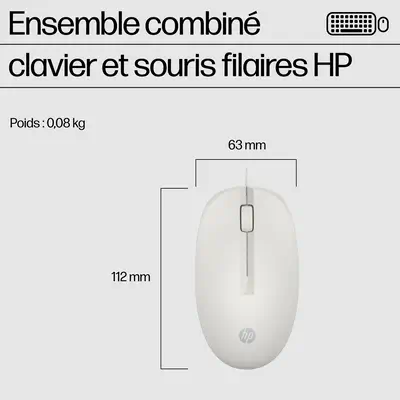 Ensemble combiné clavier et souris filaires HP 225 - Souris - visuel 9