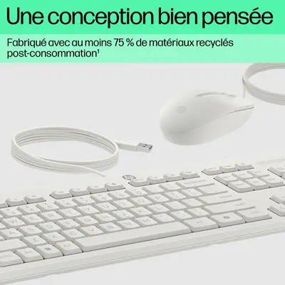 Ensemble combiné clavier et souris filaires HP 225 - Souris - visuel 10