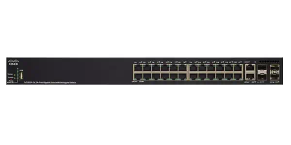 Cisco SG350X-24MP Géré L3 Gigabit Ethernet (10/100/1000) Connexion Ethernet, supportant l'alimentati - Switchs et Hubs - visuel 1