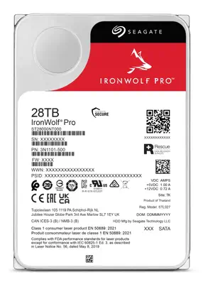 Seagate IronWolf Pro ST28000NT000 disque dur 28 To 7200 tr/min 512 Mo 3.5" Série ATA III - Disque dur Interne - visuel 4