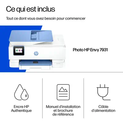 HP ENVY Photo Envy 7931 All-in-One Couleur Imprimante - Multifonctions Laser - visuel 5