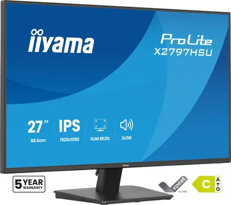 iiyama ProLite X2797HSU-B1 écran plat de PC 68,6 cm (27") 1920 x 1080 pixels Full HD LED Noir - Ecran Ordinateur - visuel 1