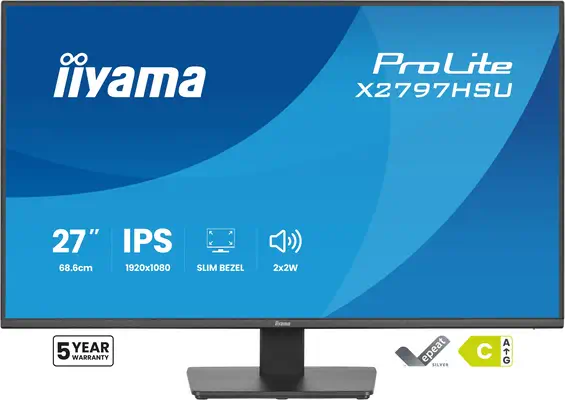 iiyama ProLite X2797HSU-B1 écran plat de PC 68,6 cm (27") 1920 x 1080 pixels Full HD LED Noir - Ecran Ordinateur - visuel 2