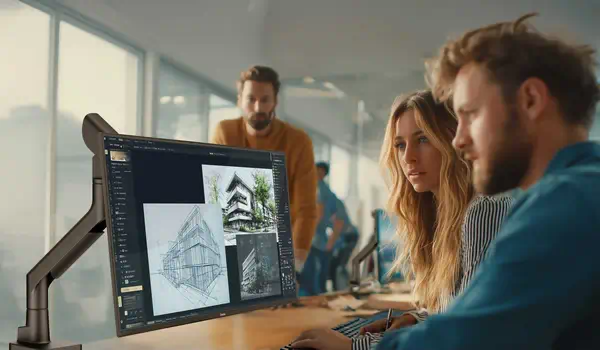 iiyama DS6001C-B1 support d'écran plat pour bureau 124,5 cm (49") Noir - Accessoire ENI, TBI et VPI - visuel 9