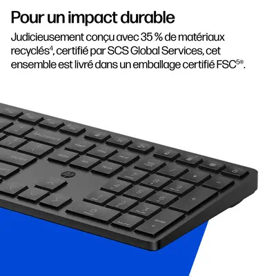Ensemble clavier et souris hybride multi-appareils HP 495C - Pack Clavier, souris - visuel 4