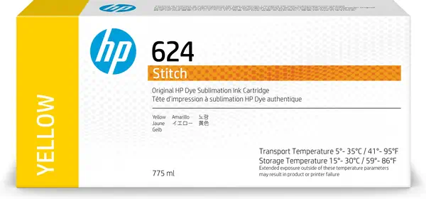 624 Cartouche d'encre Stitch à sublimation thermique, jaune, 775 ml - HP - Cartouches d'encre - visuel 1