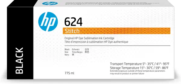 624 Cartouche d'encre Stitch à sublimation thermique, noir, 775 ml - HP - Cartouches d'encre - visuel 1