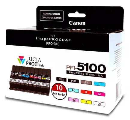 Canon PFI-5100 Multipack cartouche d'encre 10 pièce(s) Original Rendement standard Cyan, Noir mat, N - Cartouches d'encre - visuel 3