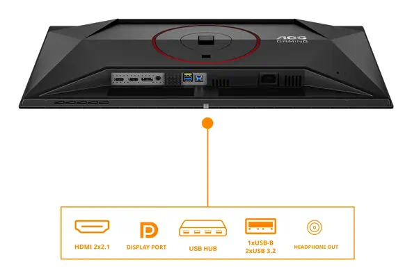 AOC G4 Q27G4ZDR écran plat de PC 67,3 cm (26.5") 2560 x 1440 pixels Quad HD QD-OLED Noir, Rouge - Ecran Ordinateur - visuel 4