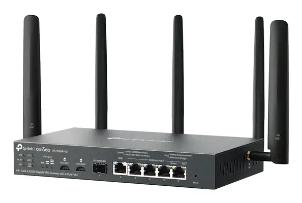 TP-Link Omada ER706WP-4G routeur sans fil Gigabit Ethernet Bi-bande (2,4 GHz / 5 GHz) Noir - Routeur - visuel 3