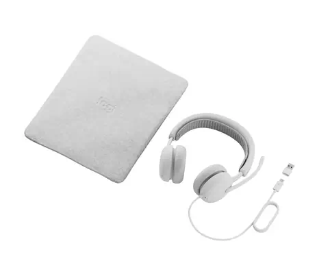 Logitech 981-001617 casque Avec fil Arceau Appels/Musique USB Type-C / USB Type-A Blanc - Clavier - visuel 5