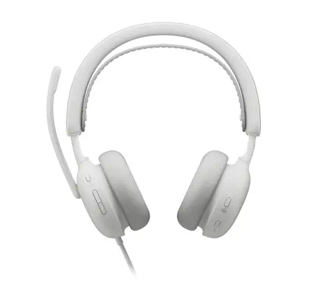 Logitech 981-001617 casque Avec fil Arceau Appels/Musique USB Type-C / USB Type-A Blanc - Casque Micro - visuel 4