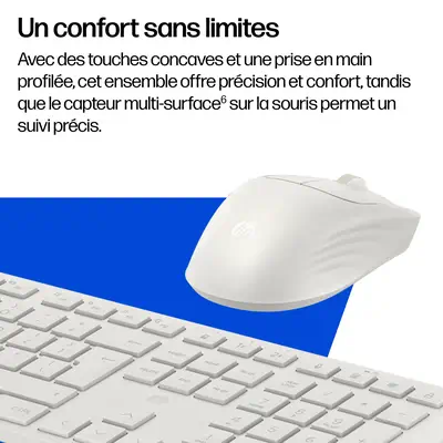 Ensemble clavier et souris hybride multi-appareils HP 495C - Pack Clavier, souris - visuel 3