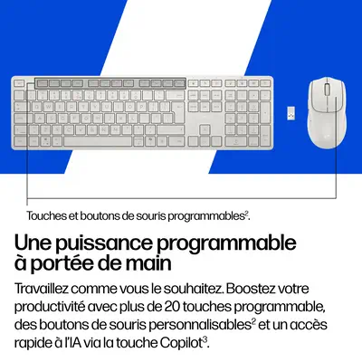Ensemble clavier et souris hybride multi-appareils HP 495C - Pack Clavier, souris - visuel 6