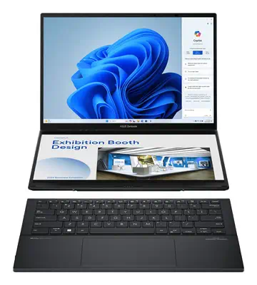 ASUS Zenbook Duo UX8406CA-PZ011W Intel Core Ultra 9 Asus - visuel 1 - hello RSE - Mode double écran <br>(Avec clavier virtuel)