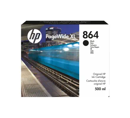 Cartouche d'encre HP 864 PageWide XL, noir, 500 ml - Cartouches d'encre - visuel 1