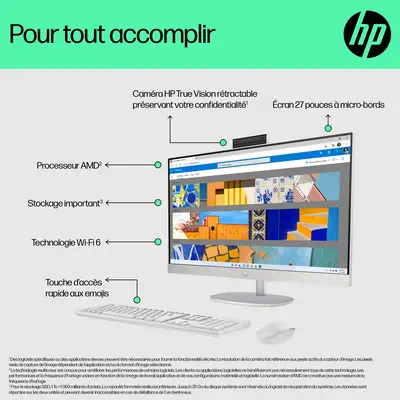 All-in-One 27-cr0074nf PC - HP - Ordinateur tout en un - visuel 9