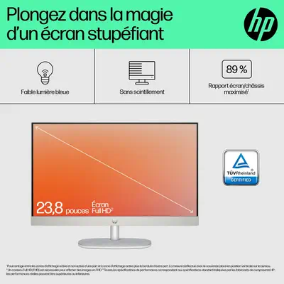 HP 24-cr0089nf PC AMD Ryzen™ 7 7730U 60,5 cm (23.8") 1920 x 1080 pixels PC All-in-One 16 Go DDR4-SDR - Ordinateur tout en un - visuel 8