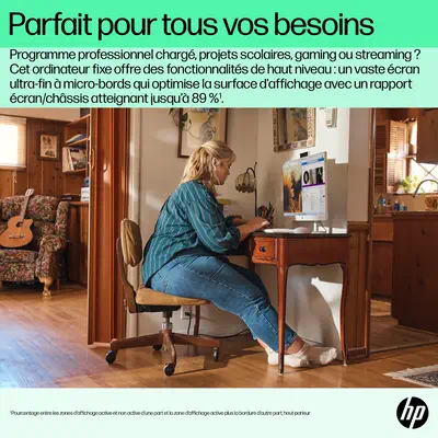 HP 24-cr0089nf PC AMD Ryzen™ 7 7730U 60,5 cm (23.8") 1920 x 1080 pixels PC All-in-One 16 Go DDR4-SDR - Ordinateur tout en un - visuel 6