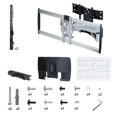 Support Mural Articulé Robuste pour Téléviseur à Écran Plat jusqu'à 100" et 85kg, VESA 800x500, Supp - StarTech - Rack et Armoire - visuel 8