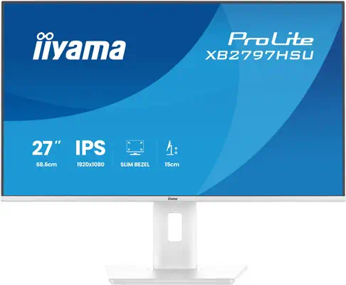iiyama ProLite XB2797HSU-W1 écran plat de PC 68,6 cm (27") 1920 x 1080 pixels Full HD LED Blanc - Ecran Ordinateur - visuel 3