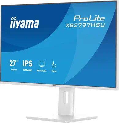 iiyama ProLite XB2797HSU-W1 écran plat de PC 68,6 cm (27") 1920 x 1080 pixels Full HD LED Blanc - Ecran Ordinateur - visuel 6